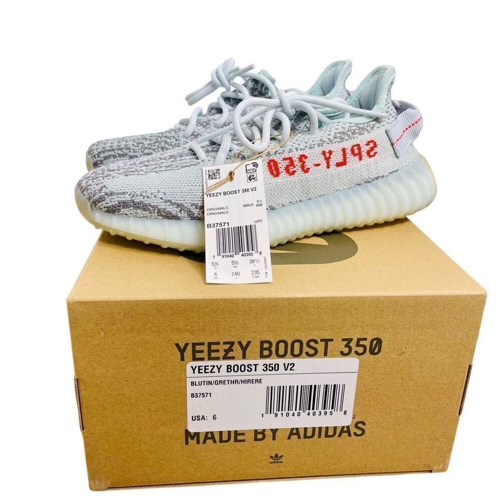 NEW Adidas Yeezy Boost 350 V2 Blue Tint Mens Size 6 / 7.5 Womens GW3773 NWT Box